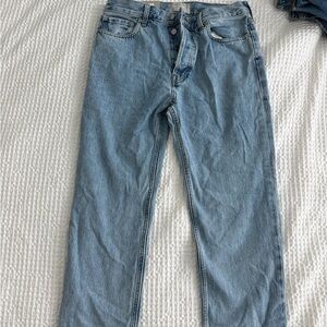 Everlane Women's Straight Leg Jeans - Light Blue